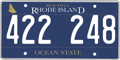 RI license plate 422248