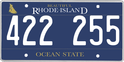 RI license plate 422255