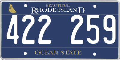 RI license plate 422259