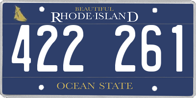 RI license plate 422261