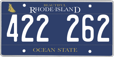 RI license plate 422262