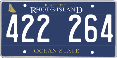 RI license plate 422264