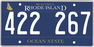 RI license plate 422267