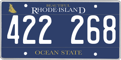 RI license plate 422268