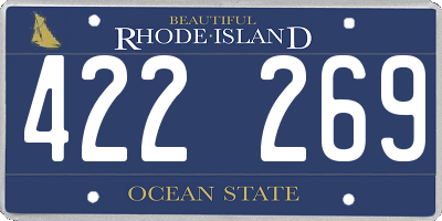 RI license plate 422269