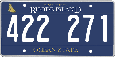 RI license plate 422271