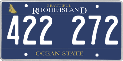RI license plate 422272