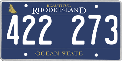 RI license plate 422273