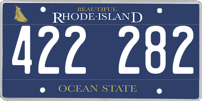 RI license plate 422282