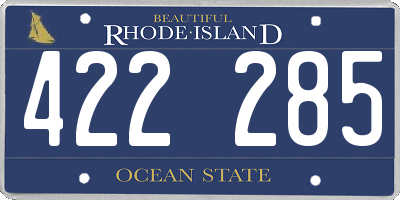 RI license plate 422285
