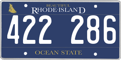 RI license plate 422286
