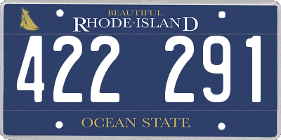 RI license plate 422291