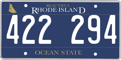RI license plate 422294