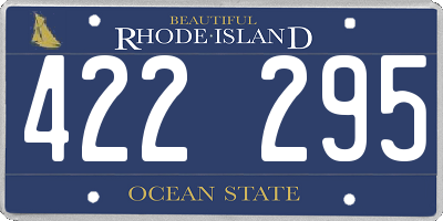 RI license plate 422295