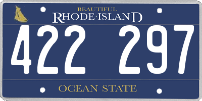 RI license plate 422297