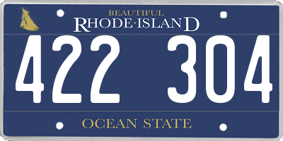 RI license plate 422304