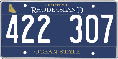 RI license plate 422307