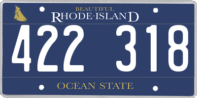 RI license plate 422318