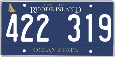 RI license plate 422319