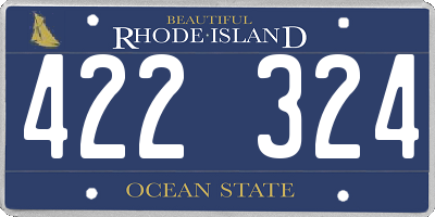 RI license plate 422324