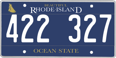 RI license plate 422327