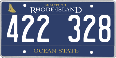 RI license plate 422328