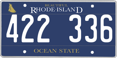 RI license plate 422336
