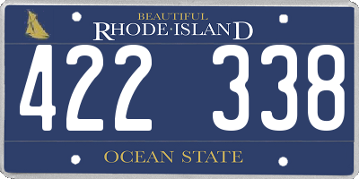 RI license plate 422338