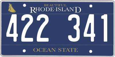 RI license plate 422341