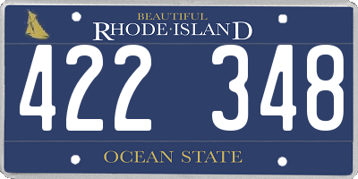 RI license plate 422348