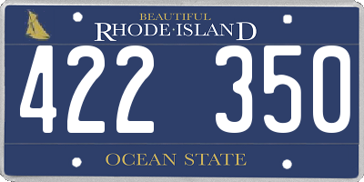 RI license plate 422350