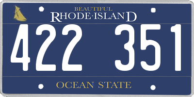 RI license plate 422351