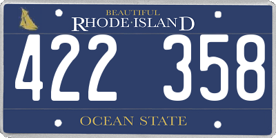 RI license plate 422358