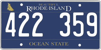 RI license plate 422359
