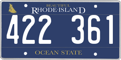 RI license plate 422361