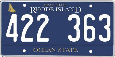 RI license plate 422363
