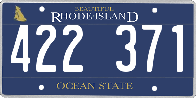 RI license plate 422371