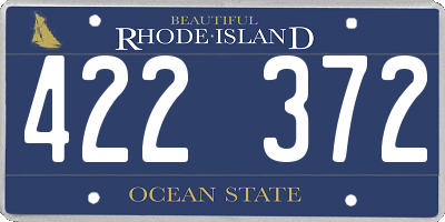 RI license plate 422372