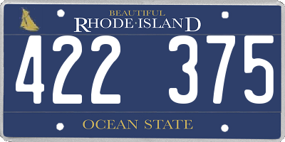 RI license plate 422375