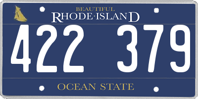 RI license plate 422379