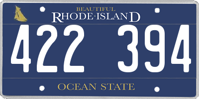 RI license plate 422394