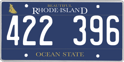RI license plate 422396