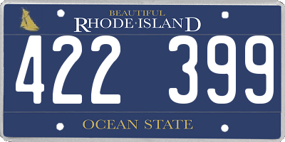 RI license plate 422399