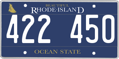 RI license plate 422450