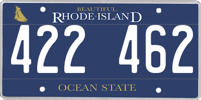 RI license plate 422462