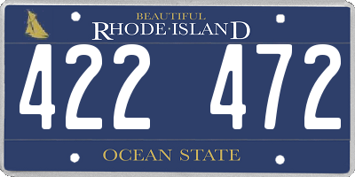 RI license plate 422472