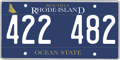 RI license plate 422482