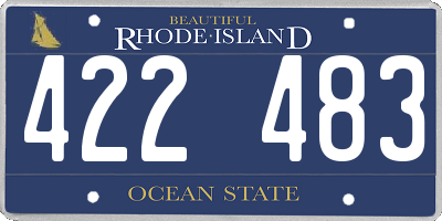 RI license plate 422483