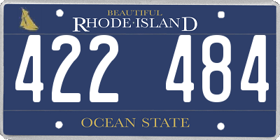 RI license plate 422484
