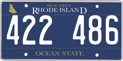 RI license plate 422486